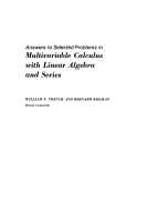 Cover for Answers to Selected Problems in Multivariable Calculus with Linear Algebra and Series
