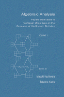 Cover for Algebraic Analysis