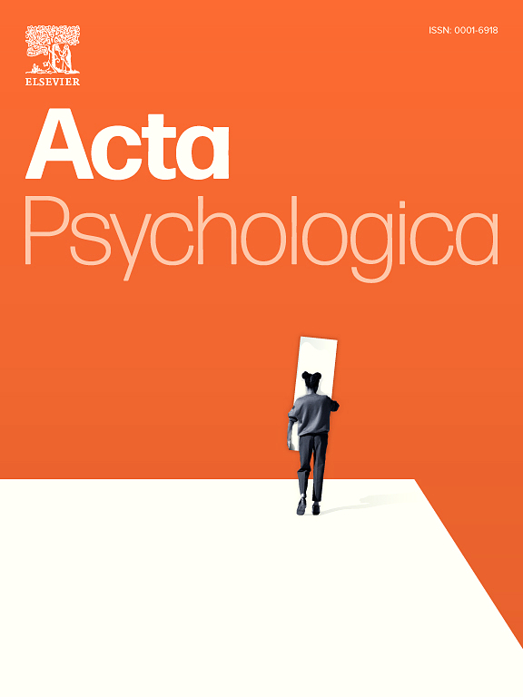 Go to journal home page - Acta Psychologica