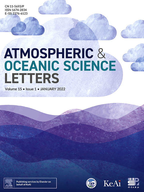 Go to journal home page - Atmospheric and Oceanic Science Letters