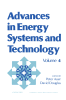 Cover for Advances in Energy Systems and Technology