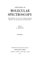 Cover for Advances in Molecular Spectroscopy
