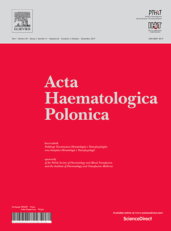 Go to journal home page - Acta Haematologica Polonica