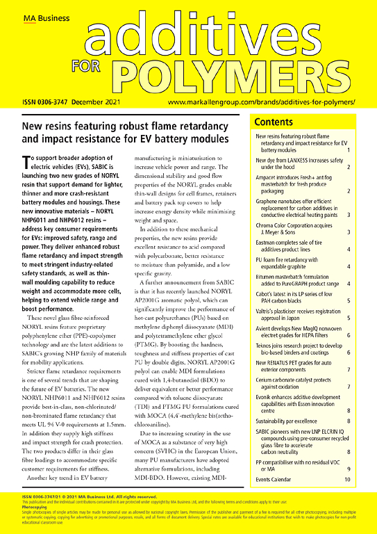 Go to journal home page - Additives for Polymers