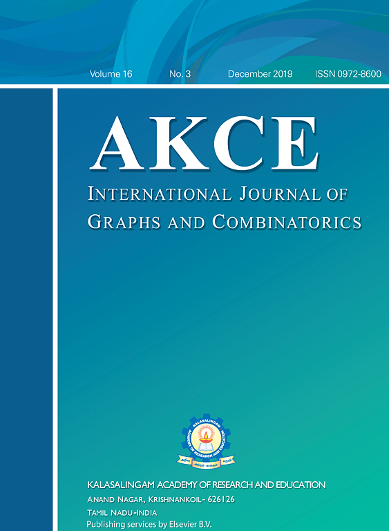 Go to journal home page - AKCE International Journal of Graphs and Combinatorics