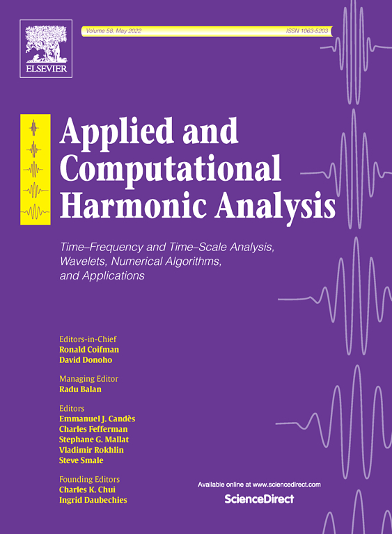 Go to journal home page - Applied and Computational Harmonic Analysis