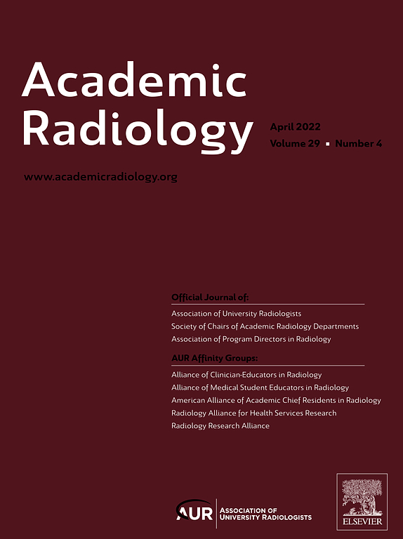 Go to journal home page - Academic Radiology